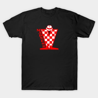 Madness HD Checkerboard Red & White T-Shirt